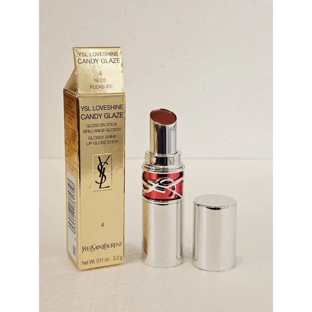 Yves Saint Laurent YSL Loveshine Candy Glaze Lip Gloss Stick 4 Nude Pleasure